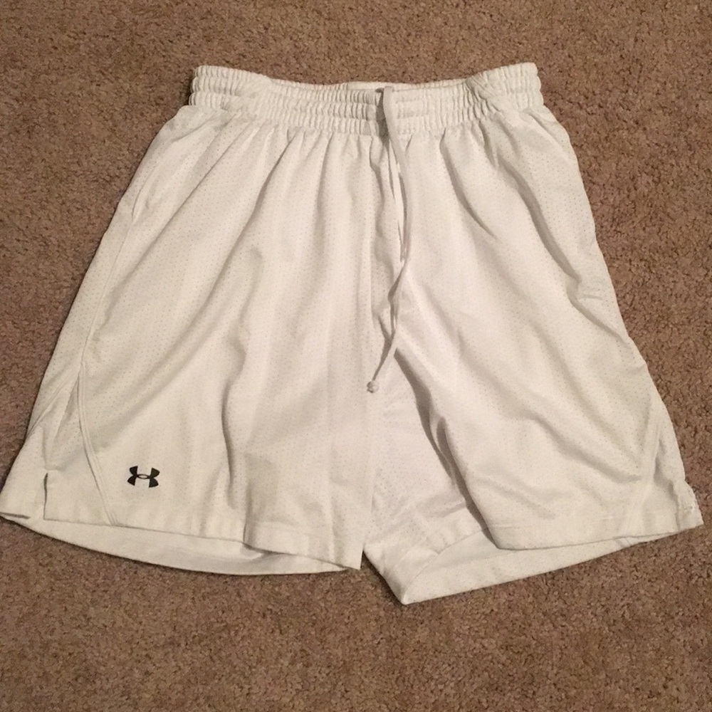 White Under Armour mesh shorts